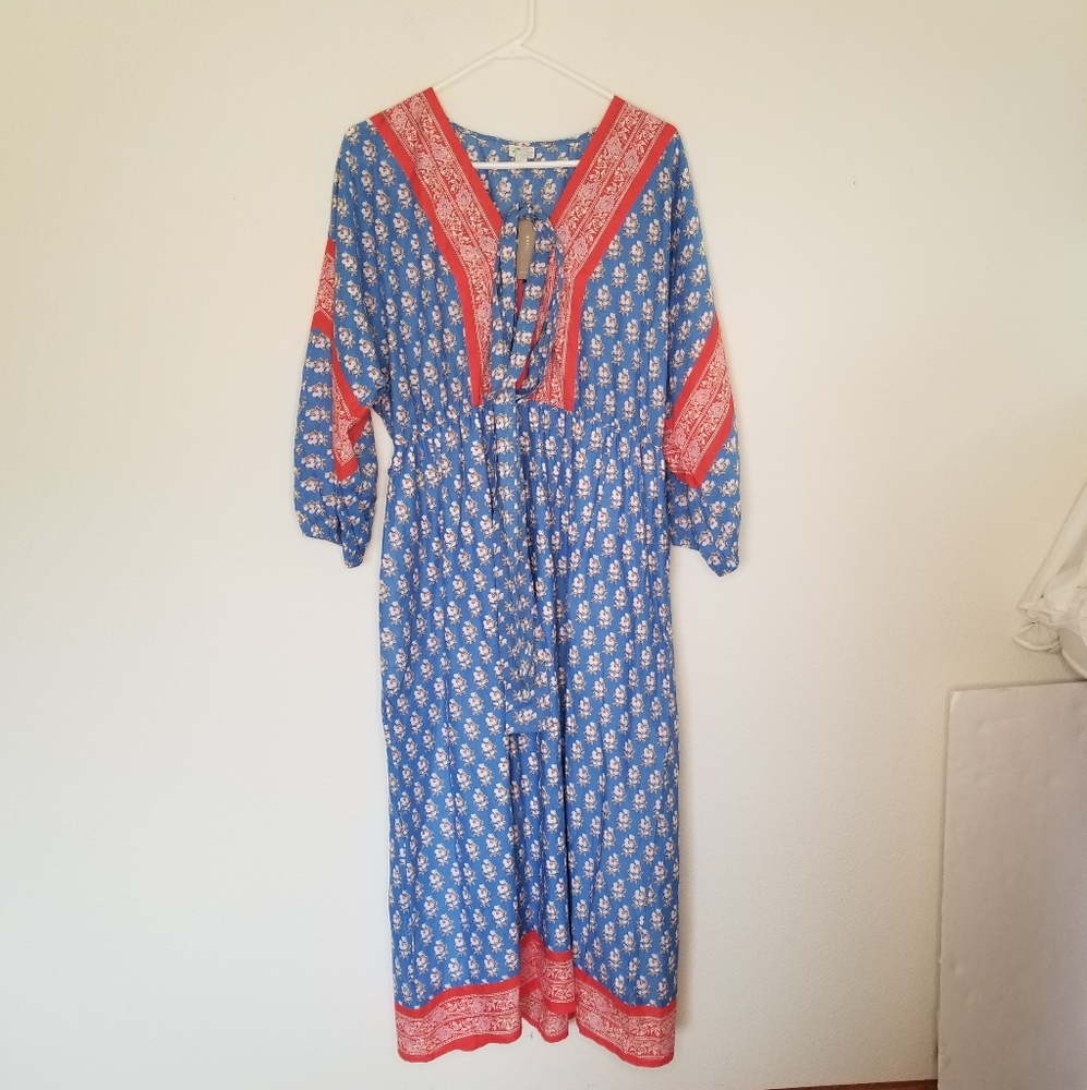 NEW J. Crew 100% cotton boho swim coverup beach maxi dress